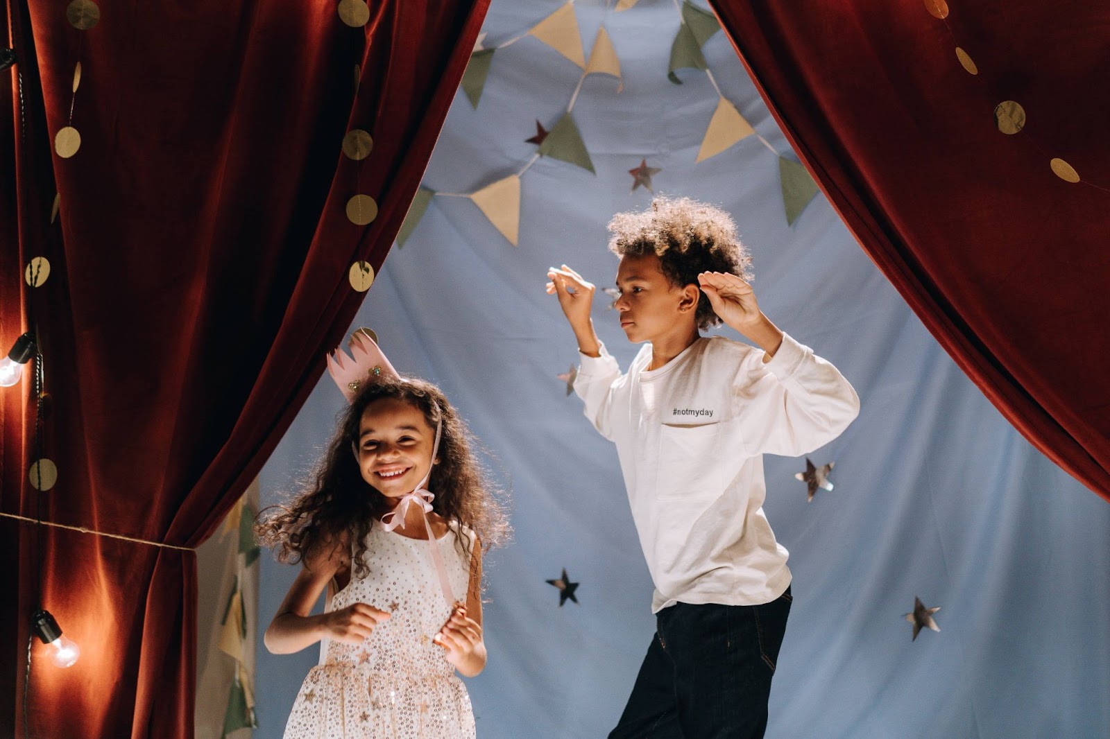 Children dancing on stage